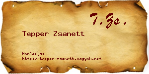 Tepper Zsanett névjegykártya